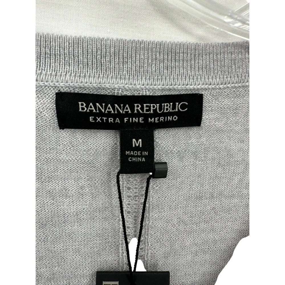 Banana Republic Pullover Sweater Mens M Business Casual Preppy Minimalist Merino